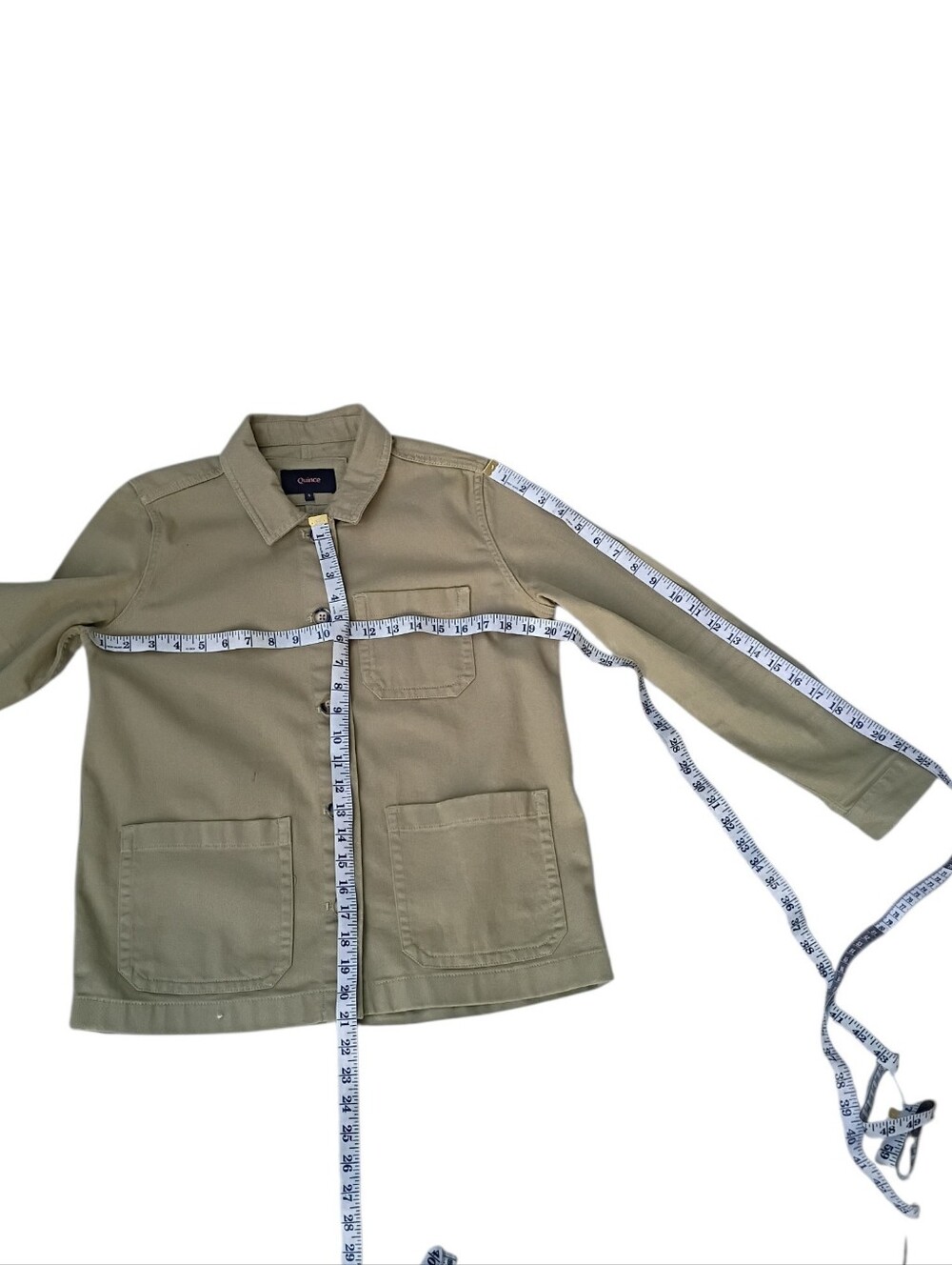 Quince Women's Olive Green Chore Utility Jacket sz S - Picture 9 of 11